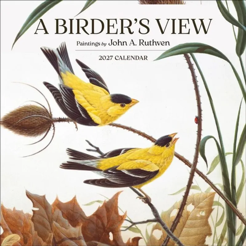 2027 - A BIRDER'S VIEW - PAINTINGS BY JOHN A. RUTHVEN WALL CALENDAR
