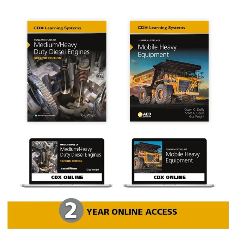 ENGINES & EQUIPMENT BUNDLE - MOBILE HEAVY EQUIPMENT TEXTBOOK + 2 YEAR CDX ONLINE ACCESS AND MEDIUM/H