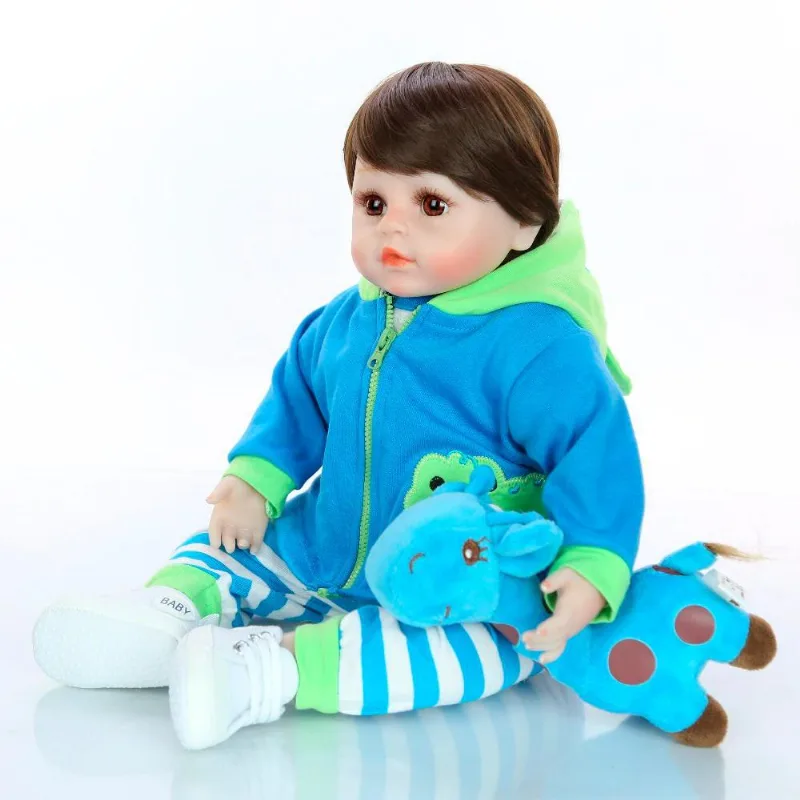 Boneca Bebe Reborn Boneco Menino 47Cm Lindo Realista