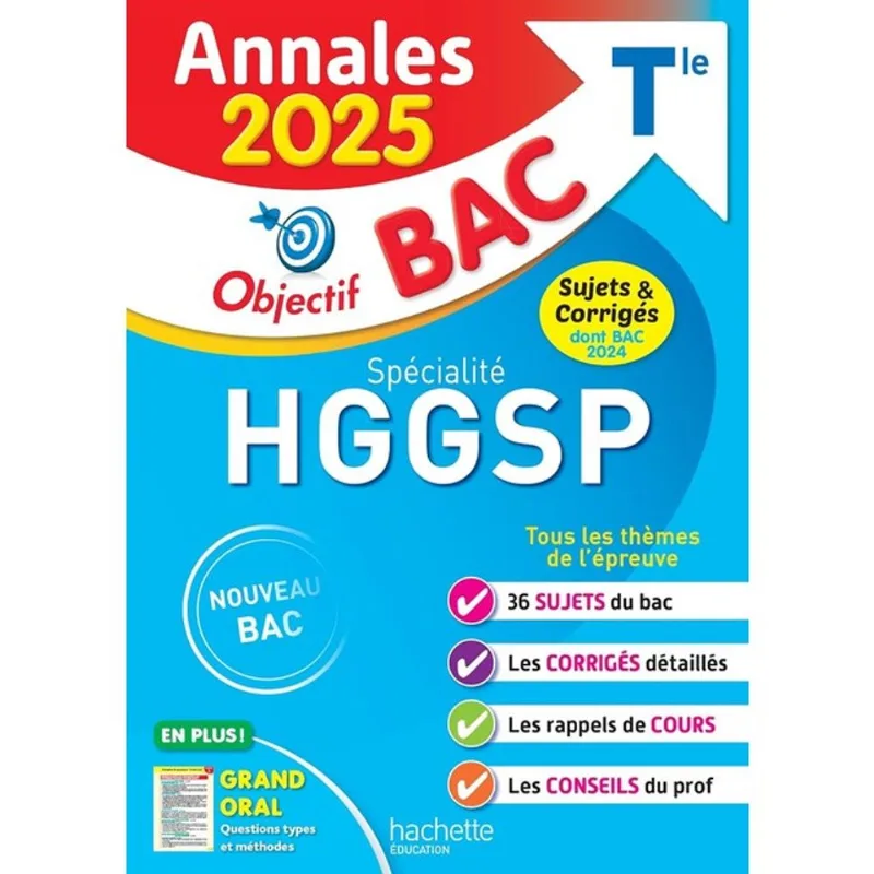 SPÉCIALITÉ HGGSP - TLE OBJECTIF BAC - ANNALES BAC 2025