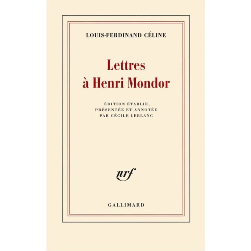LETTRES À HENRI MONDOR