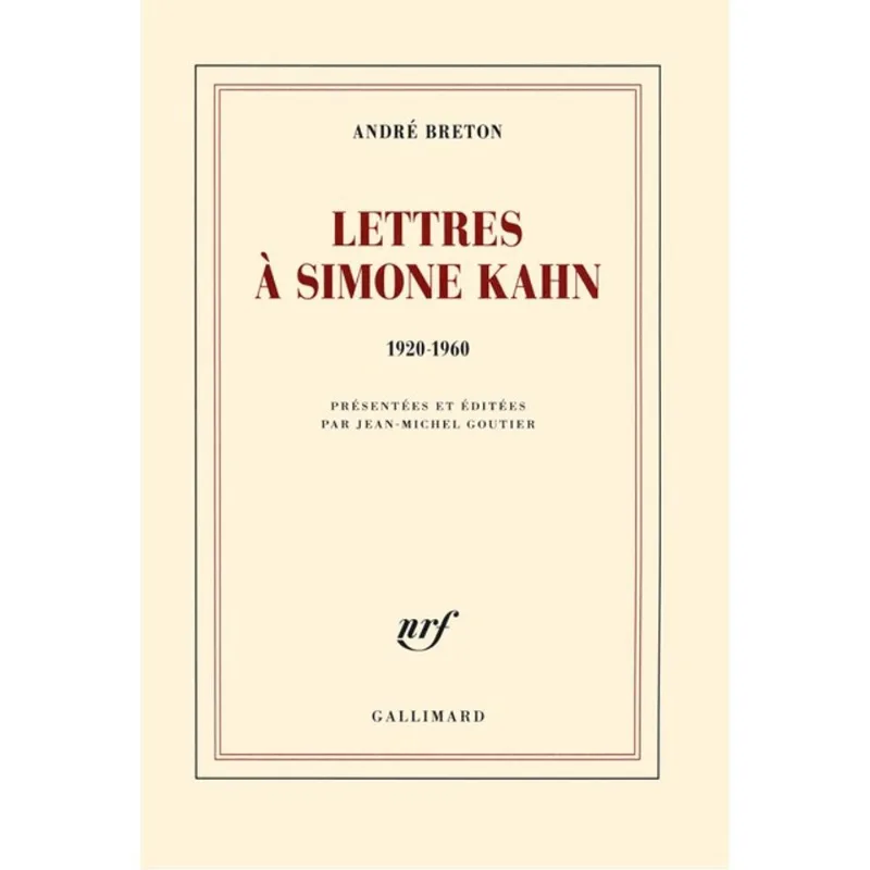 LETTRES À SIMONE KAHN - 1920-1960