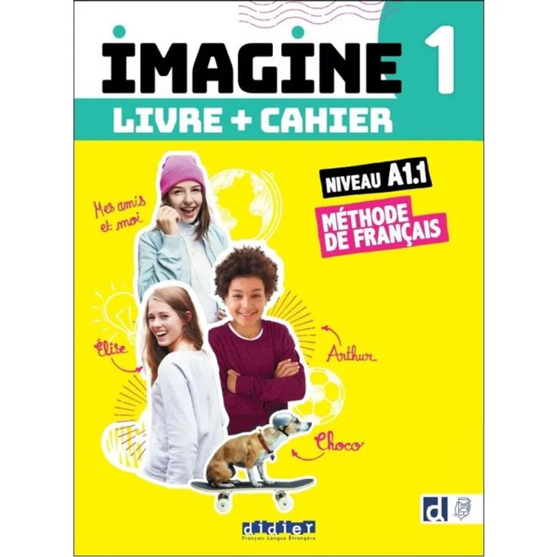 IMAGINE 1 - NIV A1.1 - 3 UNITÉS - LIVRE + CAHIER D'ACTIVITÉS + DIDIERFLE.APP