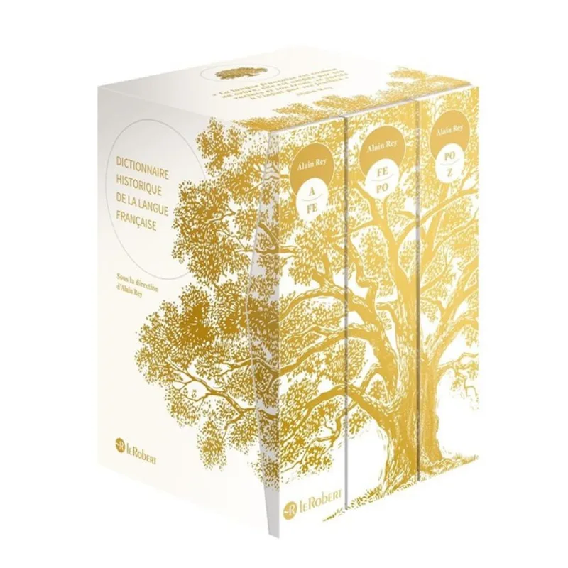 DICTIONNAIRE HISTORIQUE DE LA LANGUE FRANÇAISE, L'ÉDITION ULTIME - COFFRET COMPACT 3 VOLUMES - BLANC