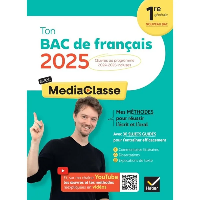 TON BAC DE FRANÇAIS AVEC MEDIACLASSE - BAC 1RE - PROGRAMME D'OEUVRES 2024-2025