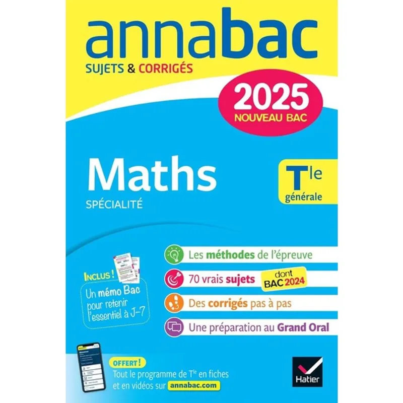 MATHS TLE - ANNABAC 2025 - GÉNÉRALE SPÉCIALITÉ