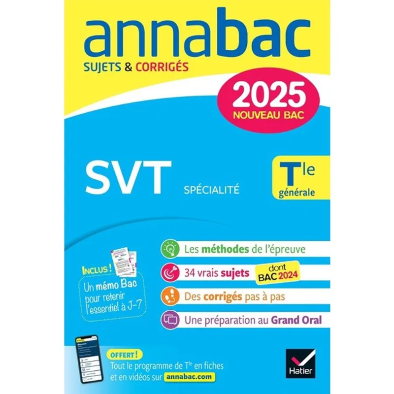 SVT TLE - ANNABAC 2025 - GÉNÉRALE SPÉCIALITÉ