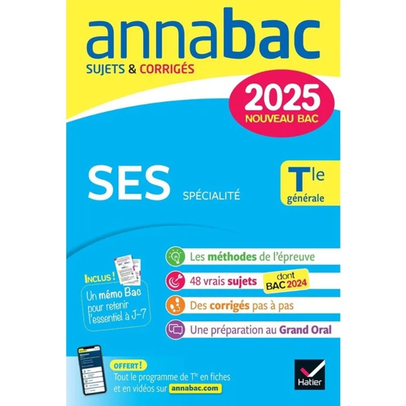 SES TLE - ANNABAC 2025 - GÉNÉRALE SPÉCIALITÉ