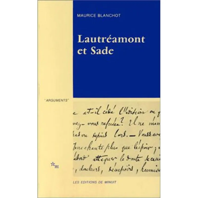 LAUTREAMONT ET SADE