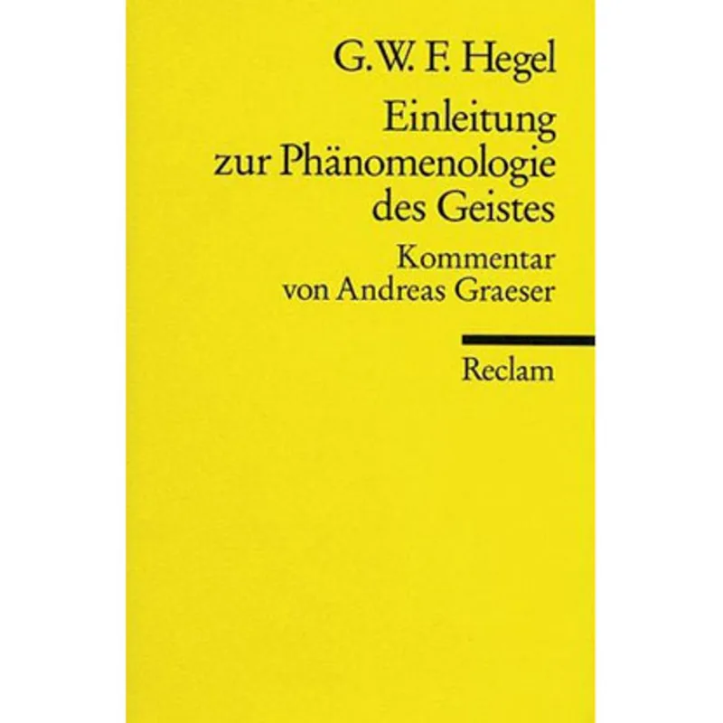 EINLEITUNG ZUR PHANOMENOLOGIE DES GEISTES