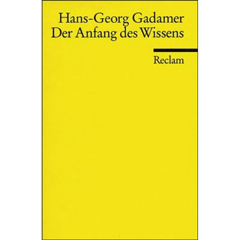 ANFANG DES WISSENS, DER