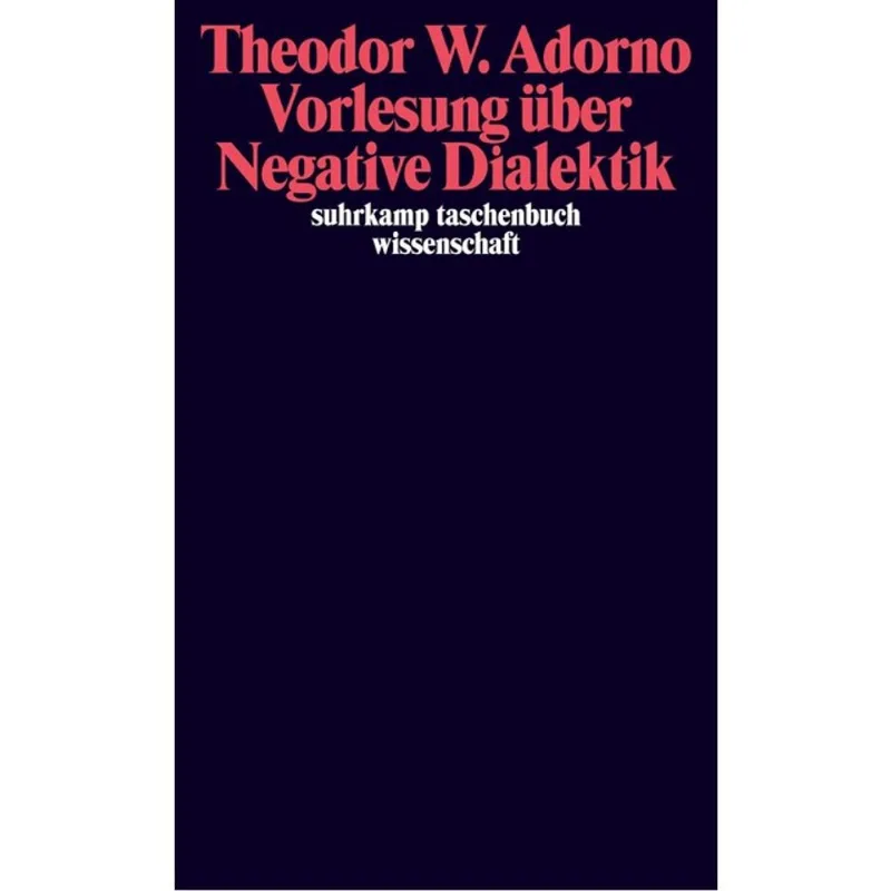 VORLESUNG ÜBER NEGATIVE DIALEKTIK
