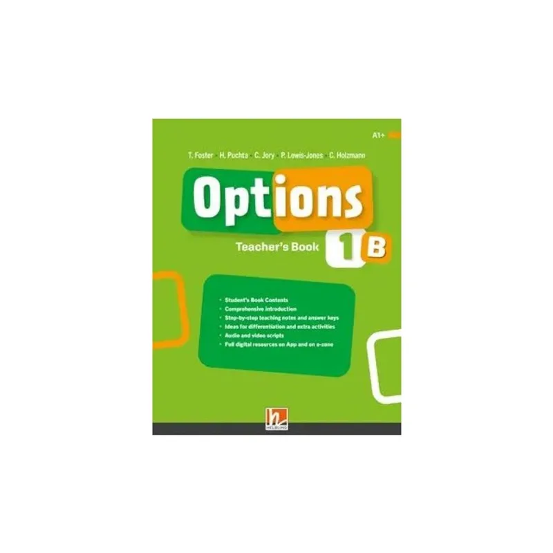 OPTIONS 1B - TEACHER’S BOOK + MEDIA APP + E-ZONE RESOURCES
