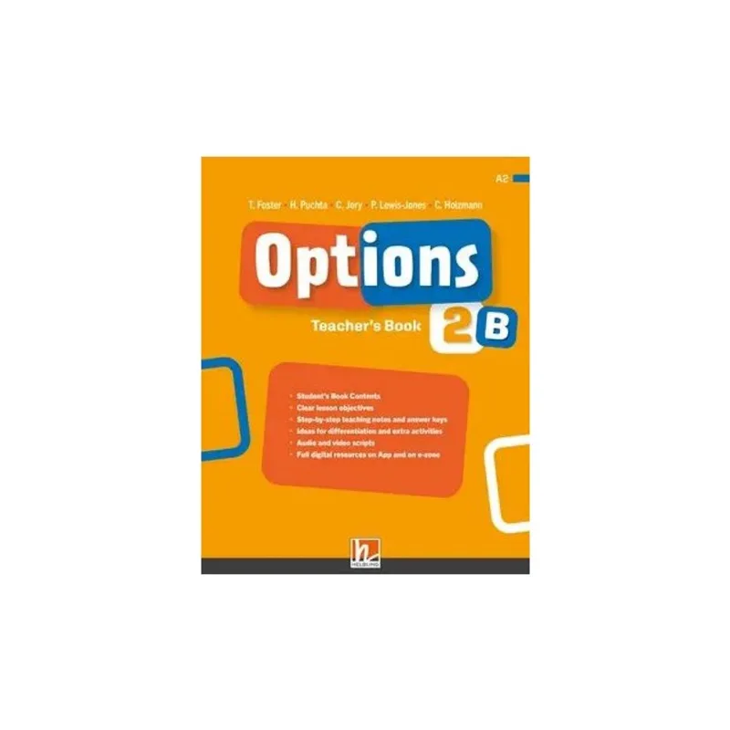 OPTIONS 2B - TEACHER’S BOOK + MEDIA APP + E-ZONE RESOURCES