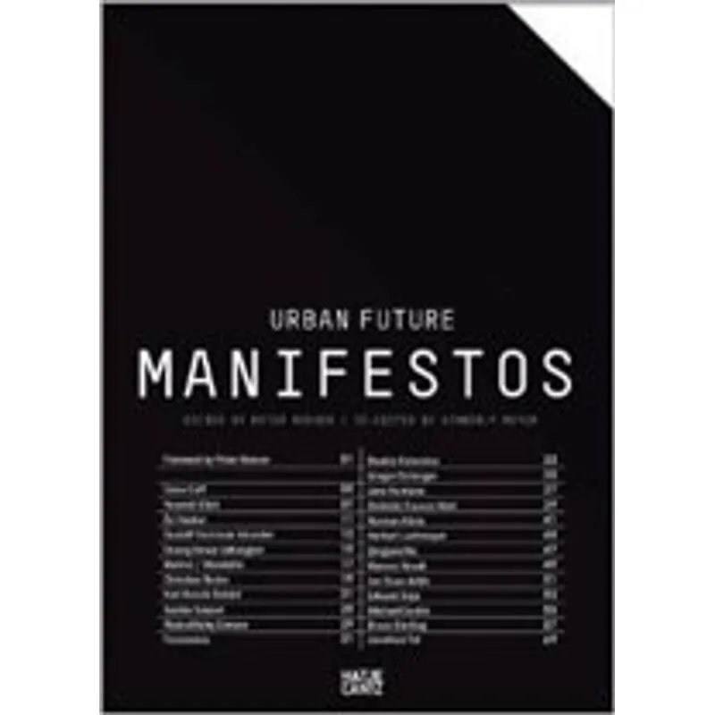 URBAN FUTURE MANIFESTOS
