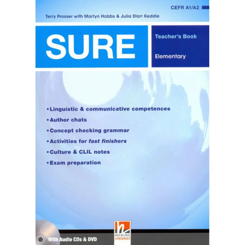 SURE - ELEMENTARY - TEACHER'S BOOK - WITH 3 CLASS AUDIO CDS AND DVD - BRITISH ENGLISH