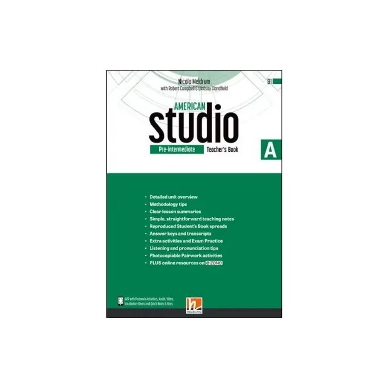 AMERICAN STUDIO PRE-INTERMEDIATE - TEACHER'S BOOK A + E-ZONE RESOURCES + MEDIA APP