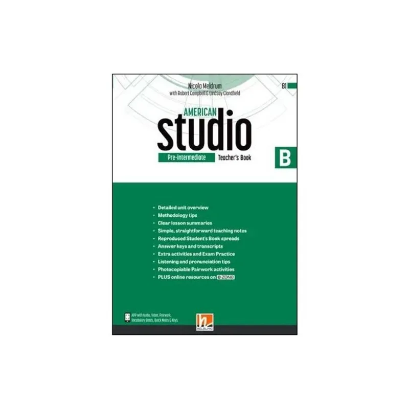 AMERICAN STUDIO PRE-INTERMEDIATE - TEACHER'S BOOK B + E-ZONE RESOURCES + MEDIA APP