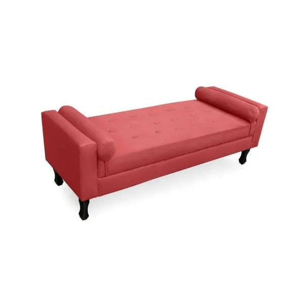 Calçadeira Baú Felix King Size 195cm Suede - Não Disponível