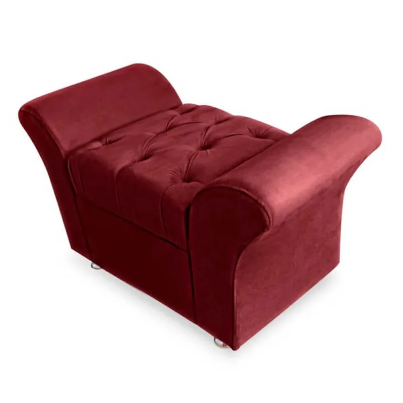 Calçadeira Baú Veneza Solteiro 120cm Suede - Não Disponível - Móveis