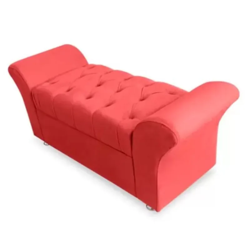 Calçadeira Baú Veneza King Size 195cm Suede - Não Disponível