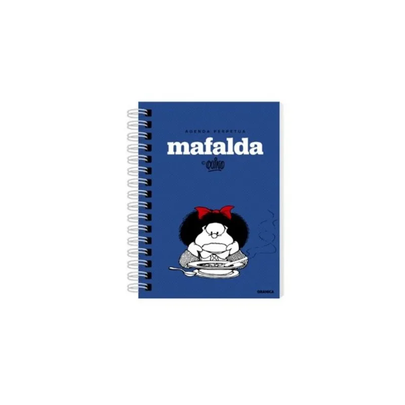 AGENDA PERPETUA MAFALDA AZUL SOPA - 2 DIAS POR PAGINA