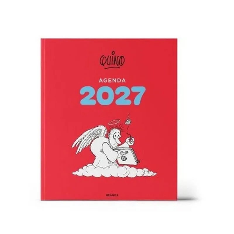 2027 AGENDA QUINO ENCADERNADA VERMELHA EM ESPANHOL