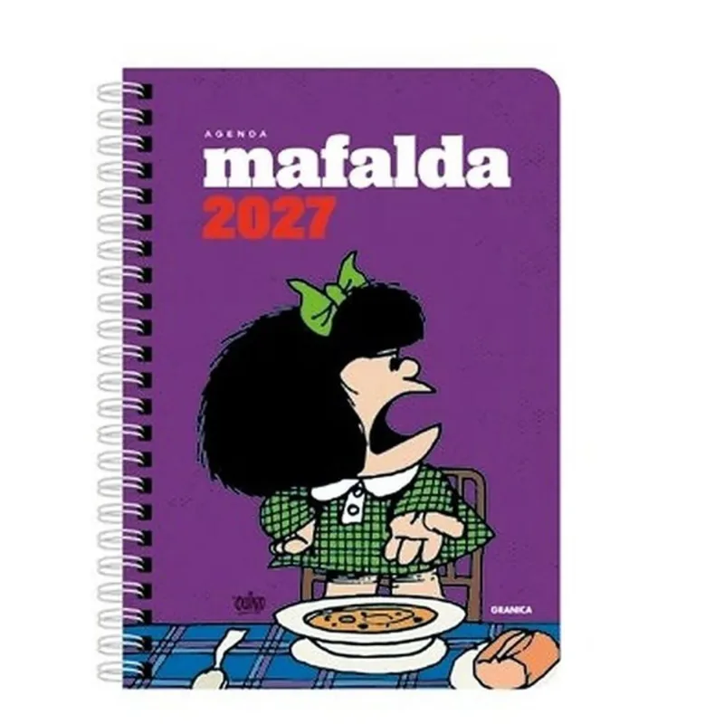 2027 AGENDA MAFALDA ANILHADA PROTESTA VIOLETA EM ESPANHOL