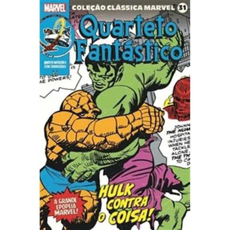 Livro Coleção Clássica Marvel Vol.31 Quarteto Fantástico Vol.06 Panini Books (MP)