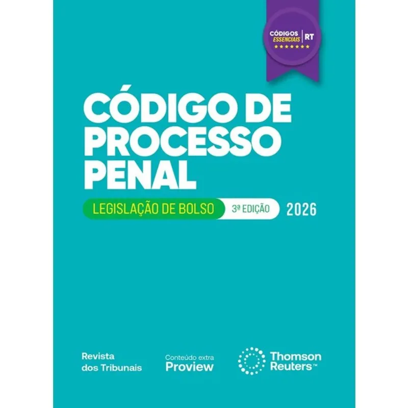 CÓDIGO DE PROCESSO PENAL - CÓDIGOS ESSENCIAIS - LEGISLAÇÃO DE BOLSO - 2026