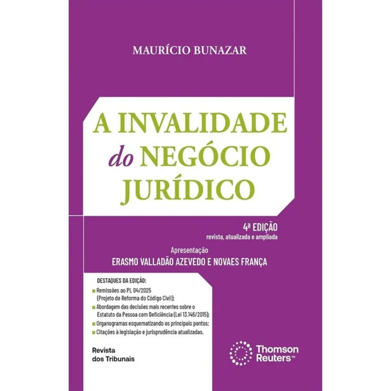 A INVALIDADE DO NEGÓCIO JURÍDICO - 2025