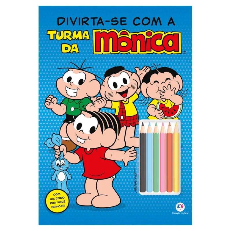 Livro Divirta-Se Turma Da Monica Ciranda Cultural c /6 Lápes - Ciranda Cultural - Utilidades E Casa
