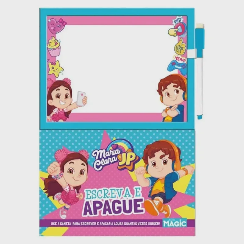 Brinquedo Lousa Mágica Magic Kids Maria Clara e jp Escreva e Apague