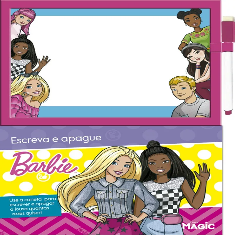 Livro Escreva e Apague Barbie Magic Kids