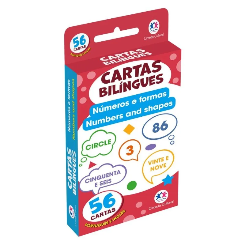 Flash Cards Cartas Bilíngues - Números E Formas - Numbers And Shapes