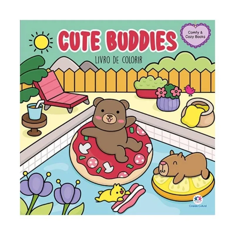 Livro Cute Buddies Comfy Cozy Ciranda Cultural - Para Colorir