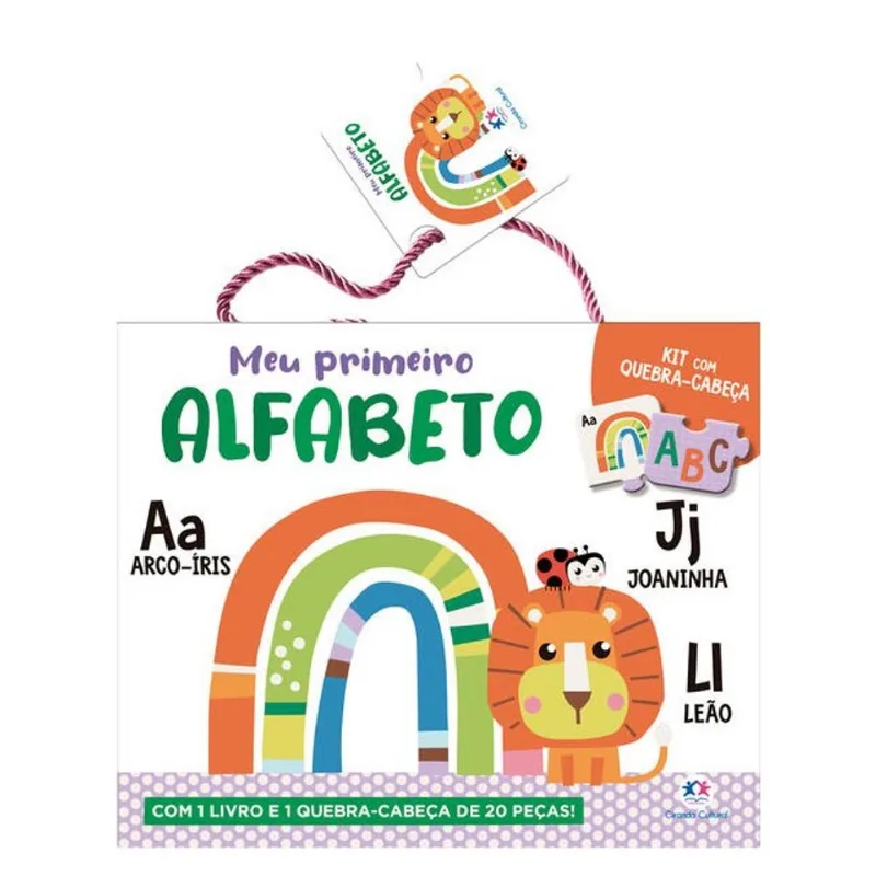 MEU PRIMEIRO ALFABETO - KIT COM LIVRO E QUEBRA-CABEÇA DE 20 PEÇAS