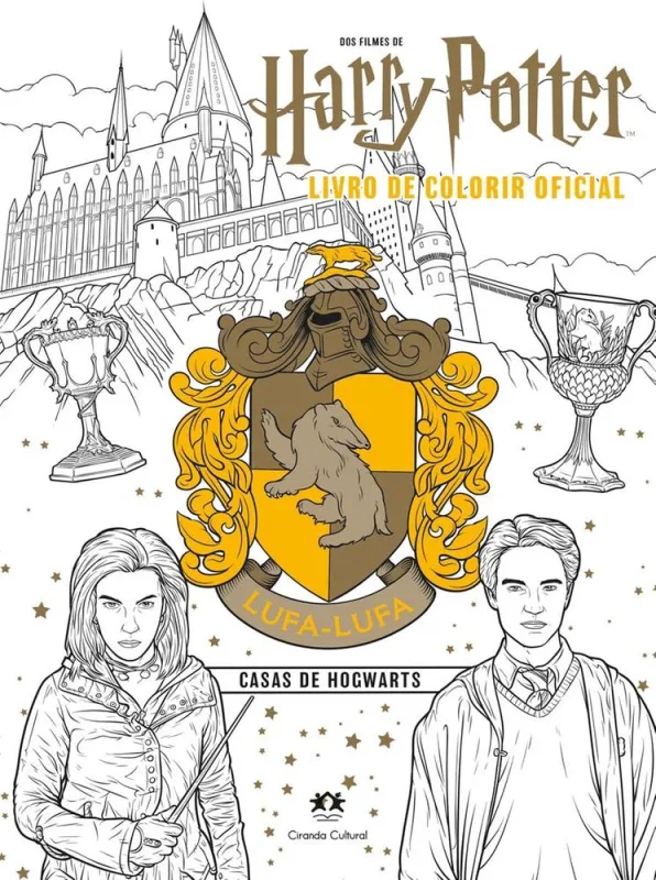 Harry Potter - Lufa-Lufa Casas De Hogwarts - Colorir - LC