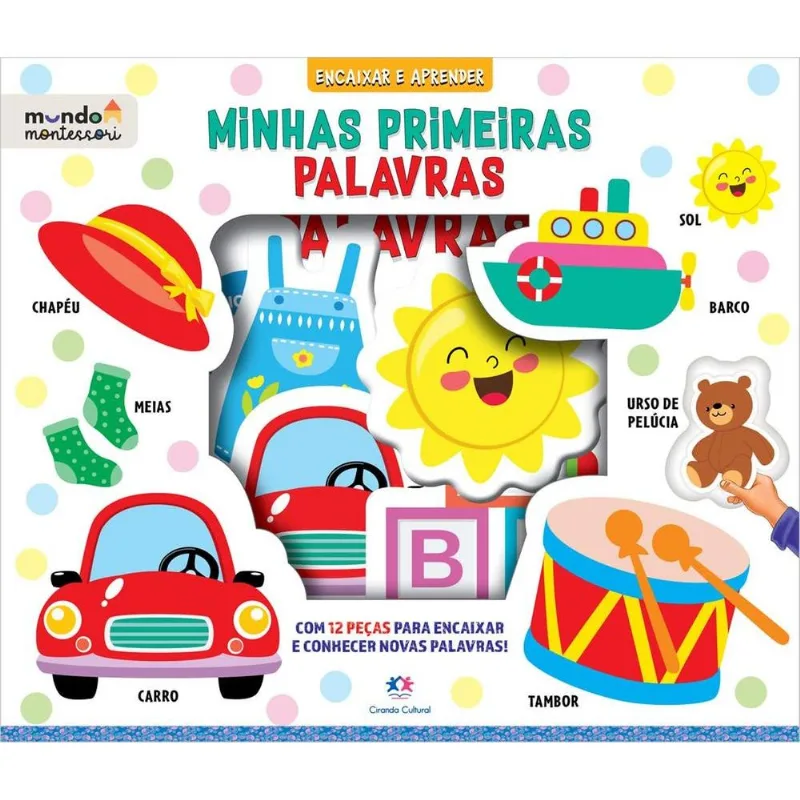 Minhas Primeiras Palavras - Livro Com Peças Para Encaixar E Aprender