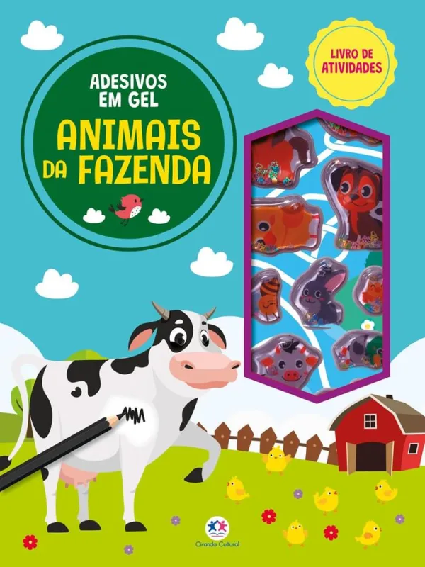 Animais Da Fazenda - Livro De Atividades E Adesivos Em Gel - LC