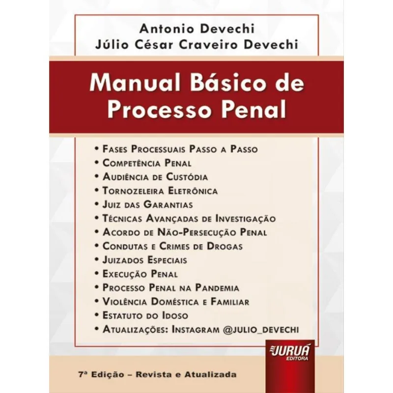 MANUAL BÁSICO DE PROCESSO PENAL - 2023