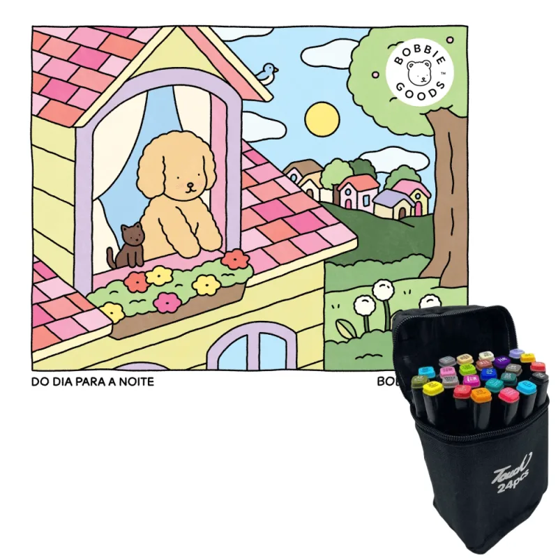 Bobbie Goods - Do dia para a noite + Canetinhas 24 cores - LC - Livros