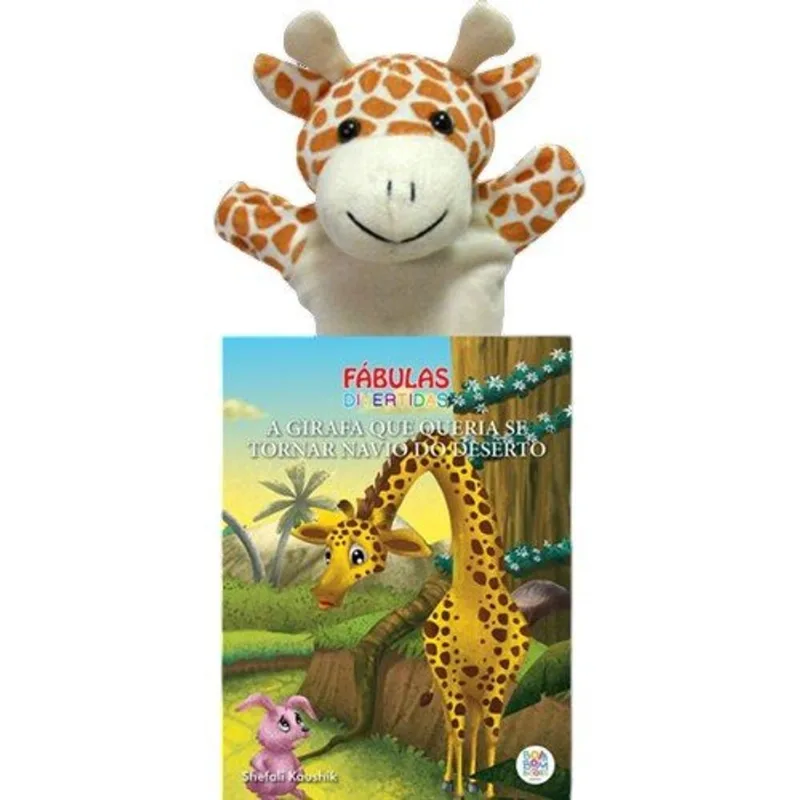 Livro Fábulas Divertidas: A Girafa Que Queria Se Tornar Navio Do Deserto Bom Bom Books (MP)