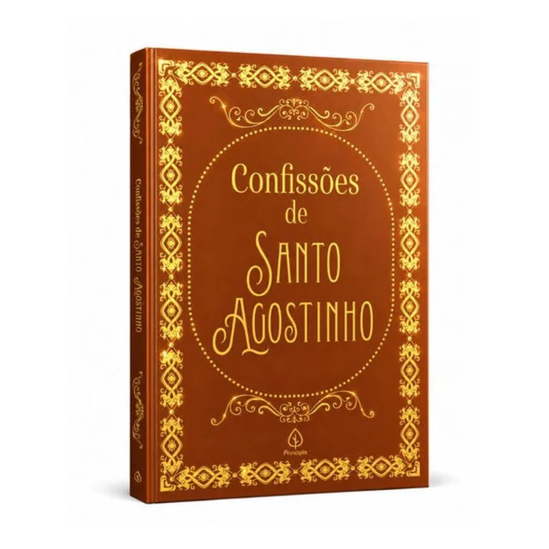 CONFISSÕES DE SANTO AGOSTINHO - EDIÇÃO ESPECIAL DE LUXO ALMOFADADA COM BORDAS DOURADAS E FITILHO