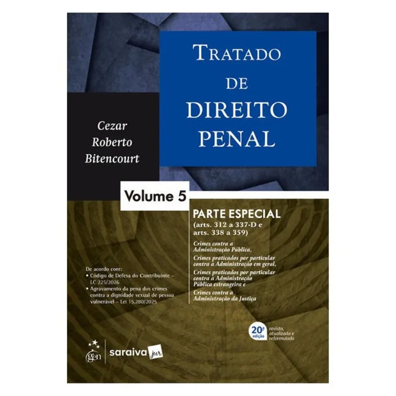 TRATADO DE DIREITO PENAL - PARTE ESPECIAL - VOL. 5 - 20ª EDIÇÃO 2026