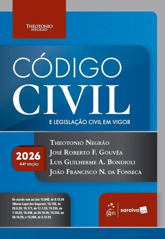 Código Civil E Legislação Civil Em Vigor - LC - Livros