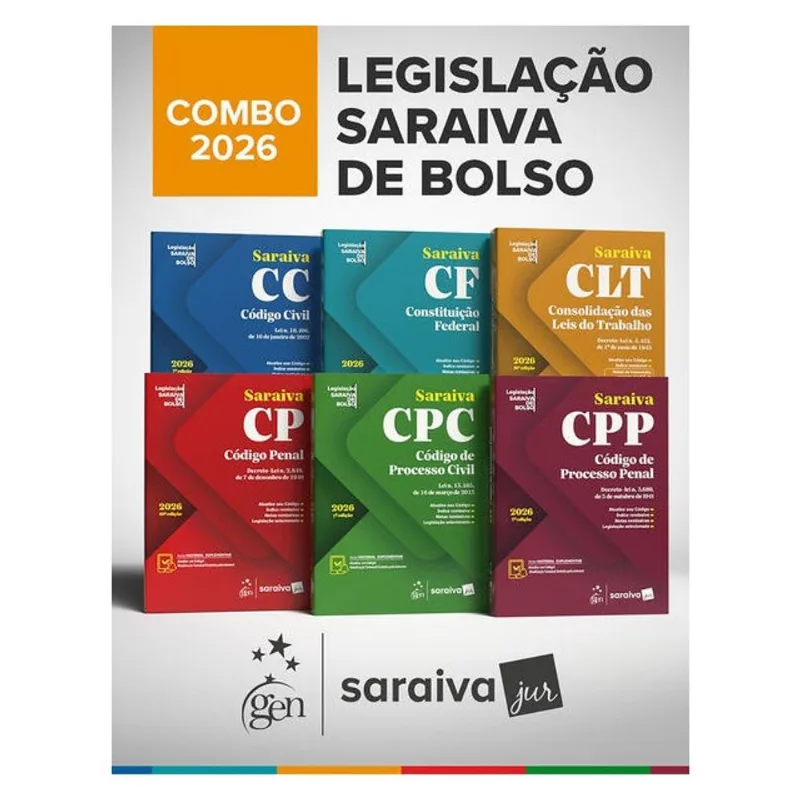KIT LEGISLAÇÃO SARAIVA DE BOLSO 2026