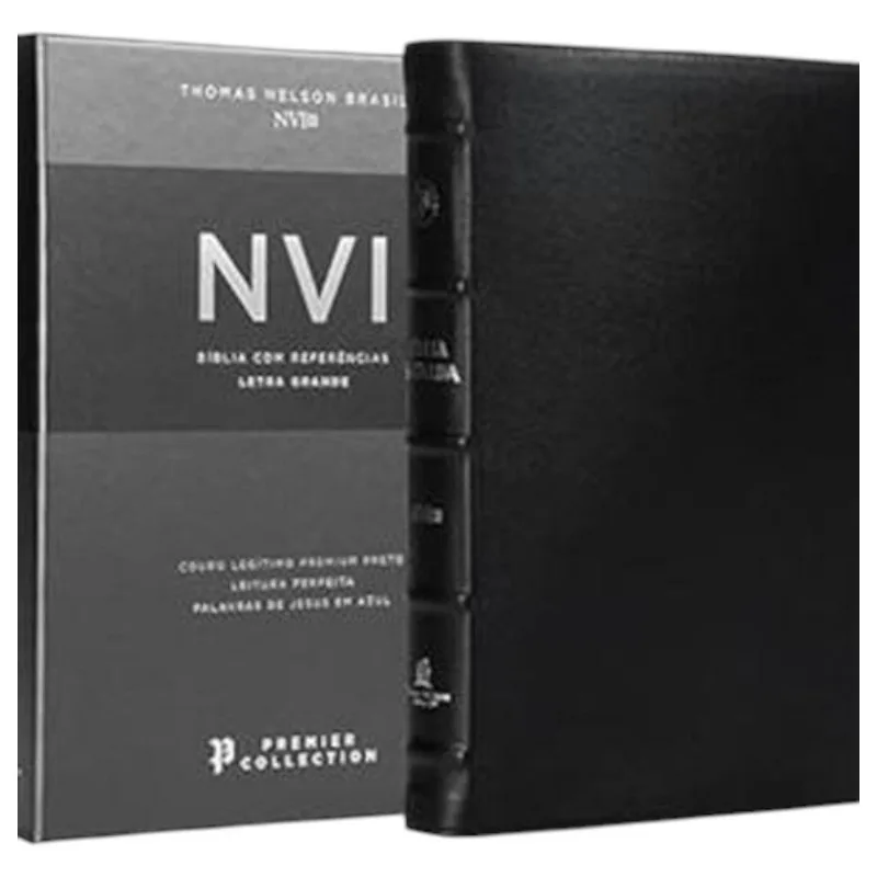 Livro Bíblia Sagrada Nvi Premier Collection, Capa Preta Thomas Ne Lson Brasil (MP)