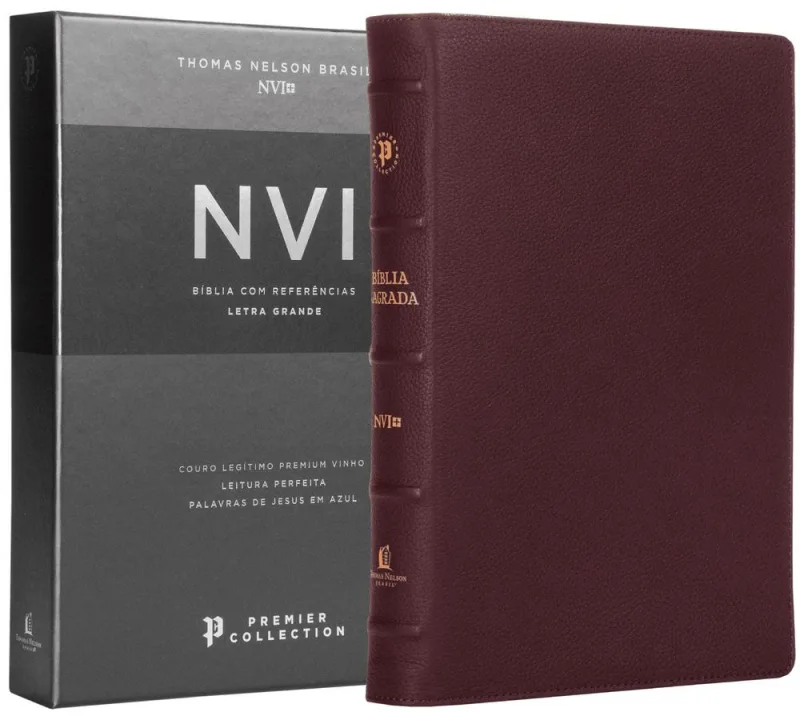 Bíblia Sagrada Nvi Premier Collection - Capa Vinho - LC - Livros