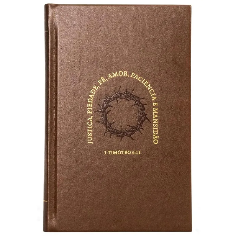 Bíblia Nvi - Letras De Jesus Em Vermelho - Couro-Soft Marrom - Capa Dura - Timóteo